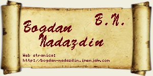 Bogdan Nadaždin vizit kartica